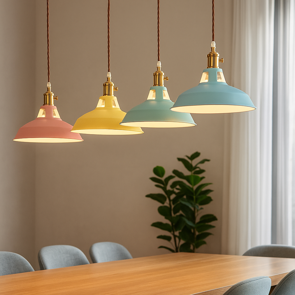 Iron Dome Pendant Light with LED Modern Style