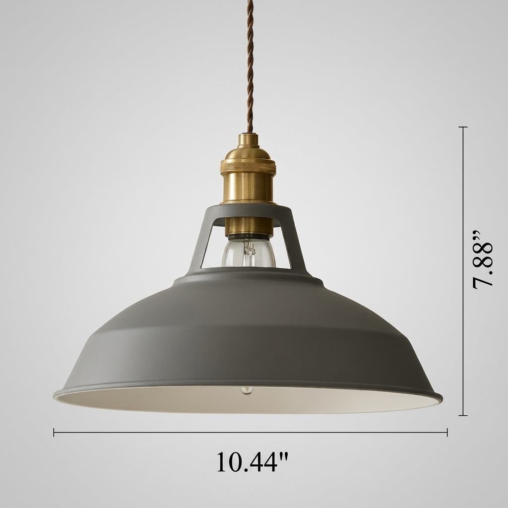 Iron Dome Pendant Light with LED Modern Style