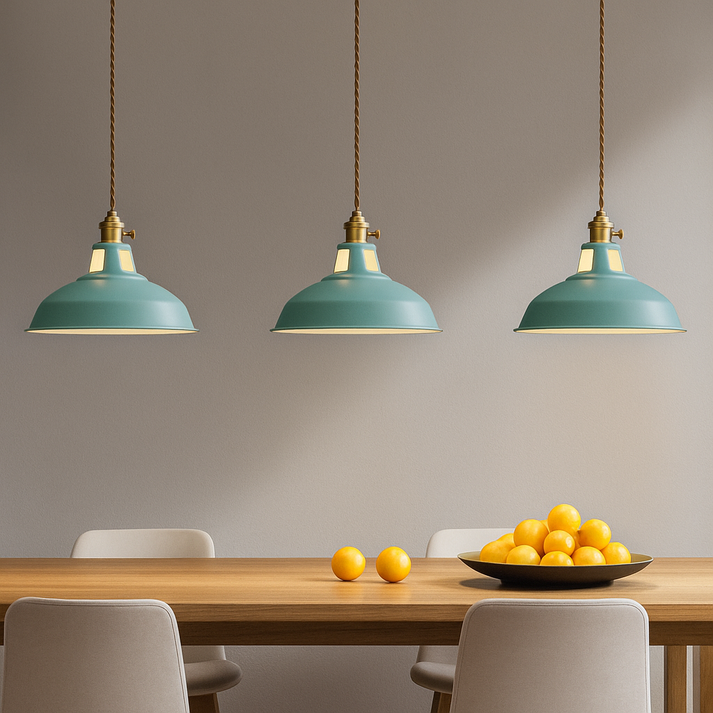 Iron Dome Pendant Light with LED Modern Style