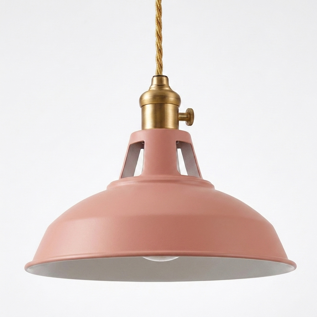 Iron Dome Pendant Light with LED Modern Style