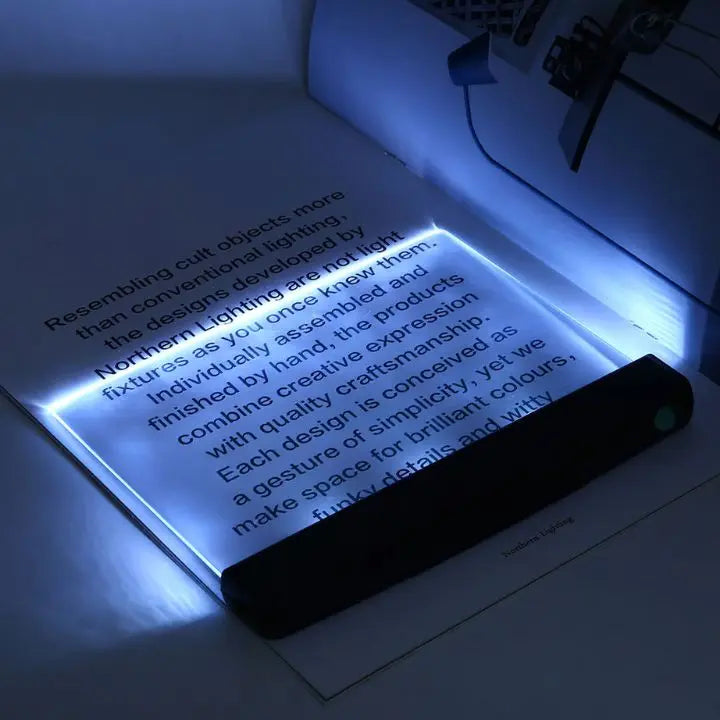 LED Flat Panel Night Lamp with Wide Reading Light
