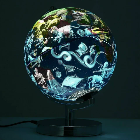 LED Globe Night Lamp with Constellation Map