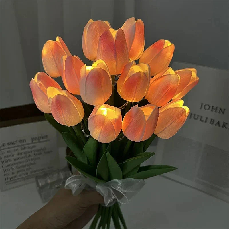 LED Tulip Night Lamp with Floral Light Design