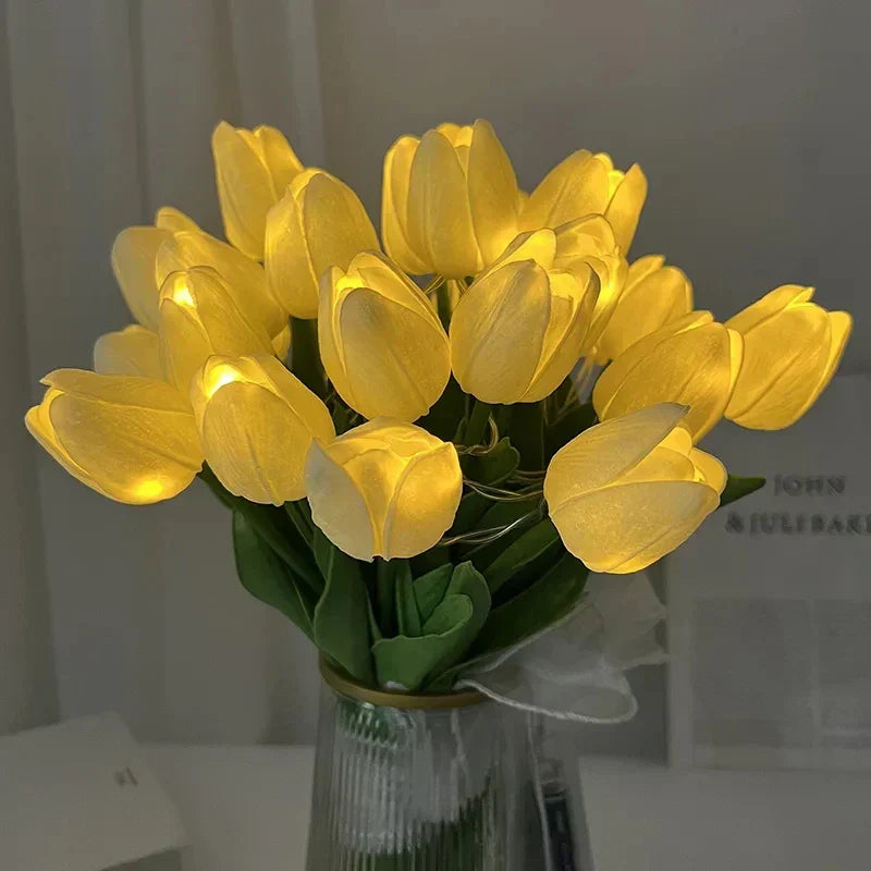 LED Tulip Night Lamp with Floral Light Design