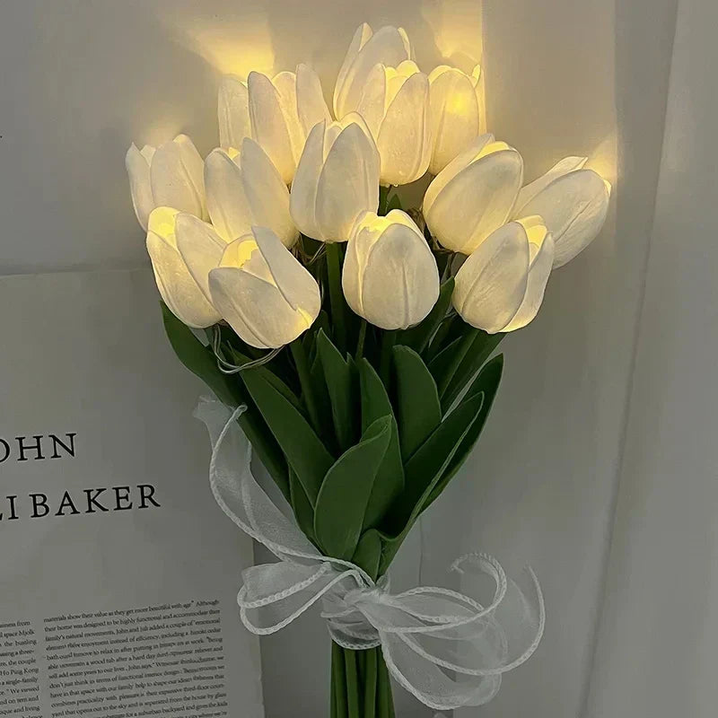 LED Tulip Night Lamp with Floral Light Design