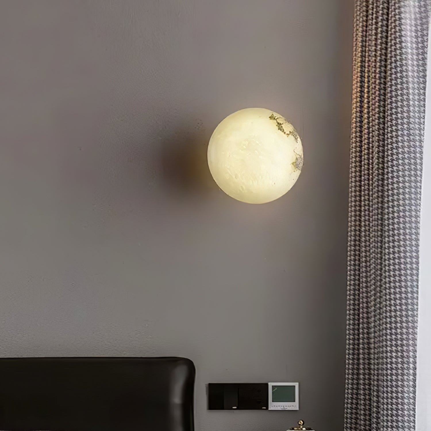 Marble Orb Wall Sconce with LED Light and Base