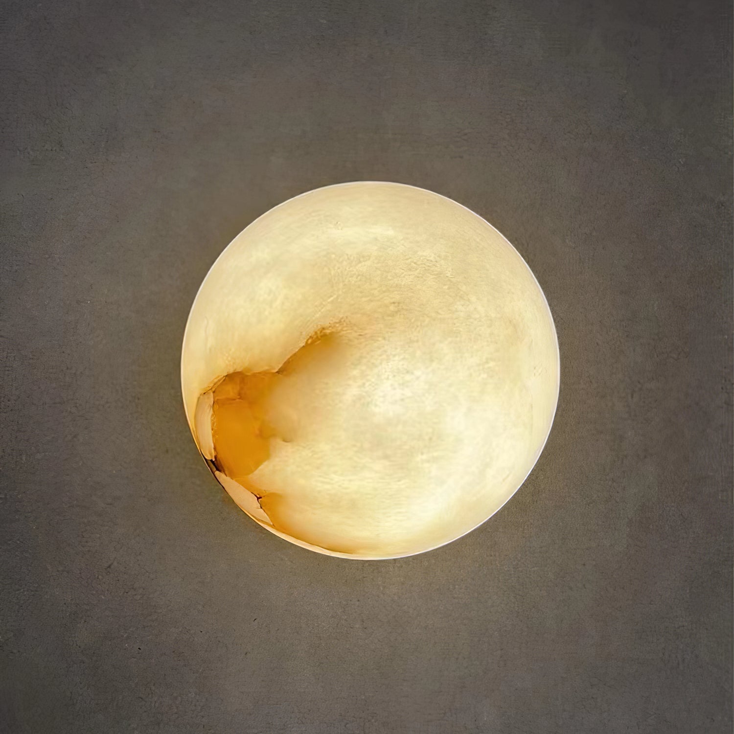 Marble Orb Wall Sconce with LED Light and Base