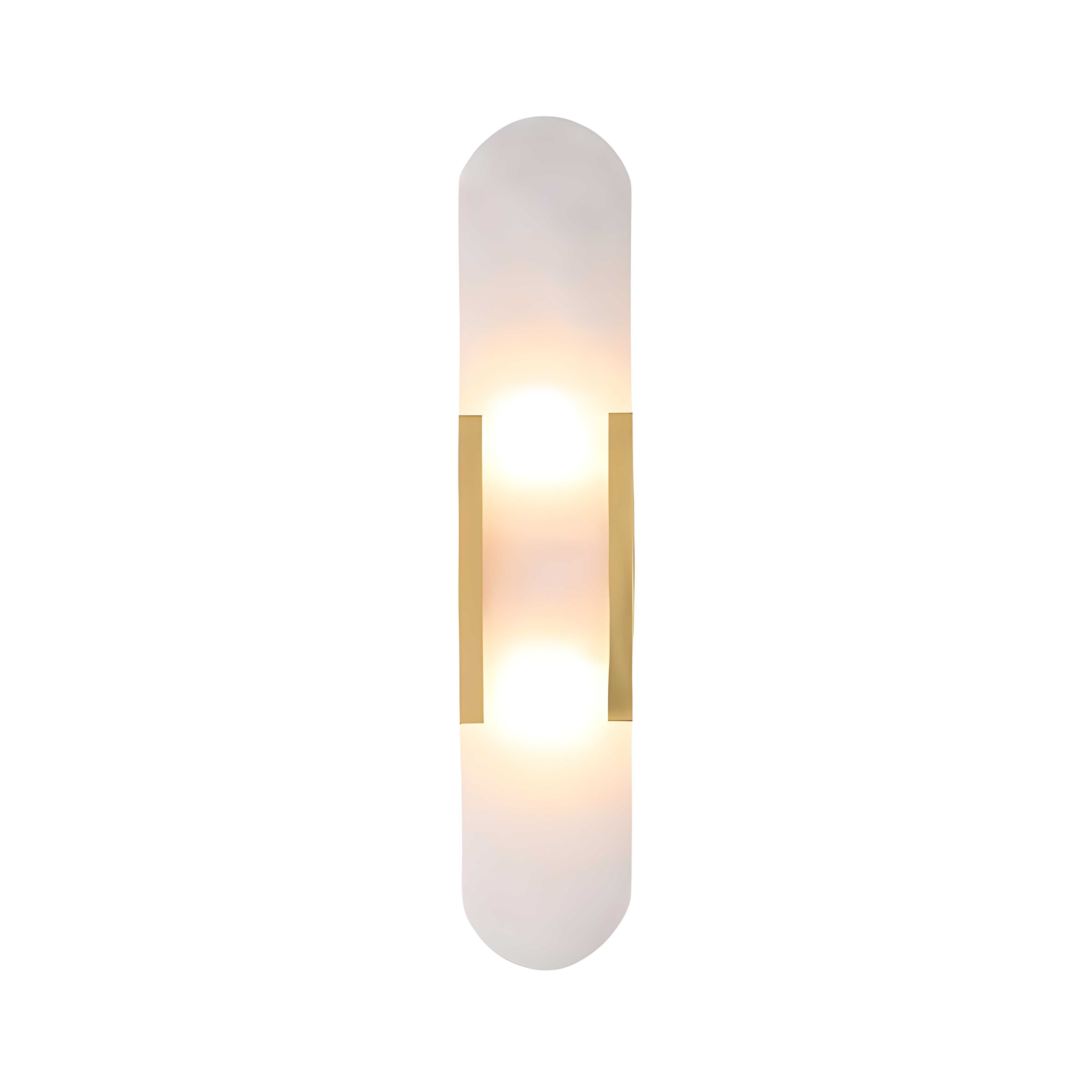 Marble Wall Sconce with Iron Frame LED Light
