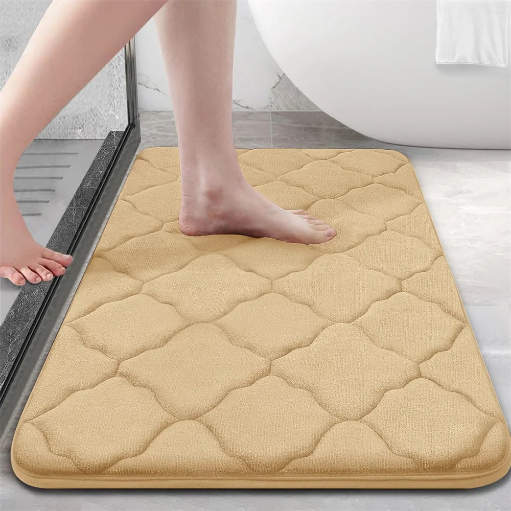 Memory Foam Bath Mat with Non Slip Back
