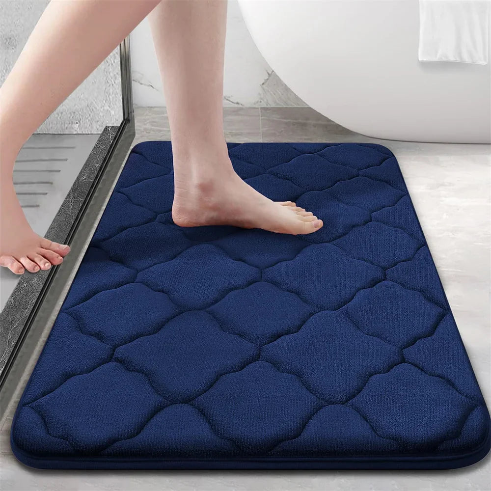 Memory Foam Bath Mat with Non Slip Back