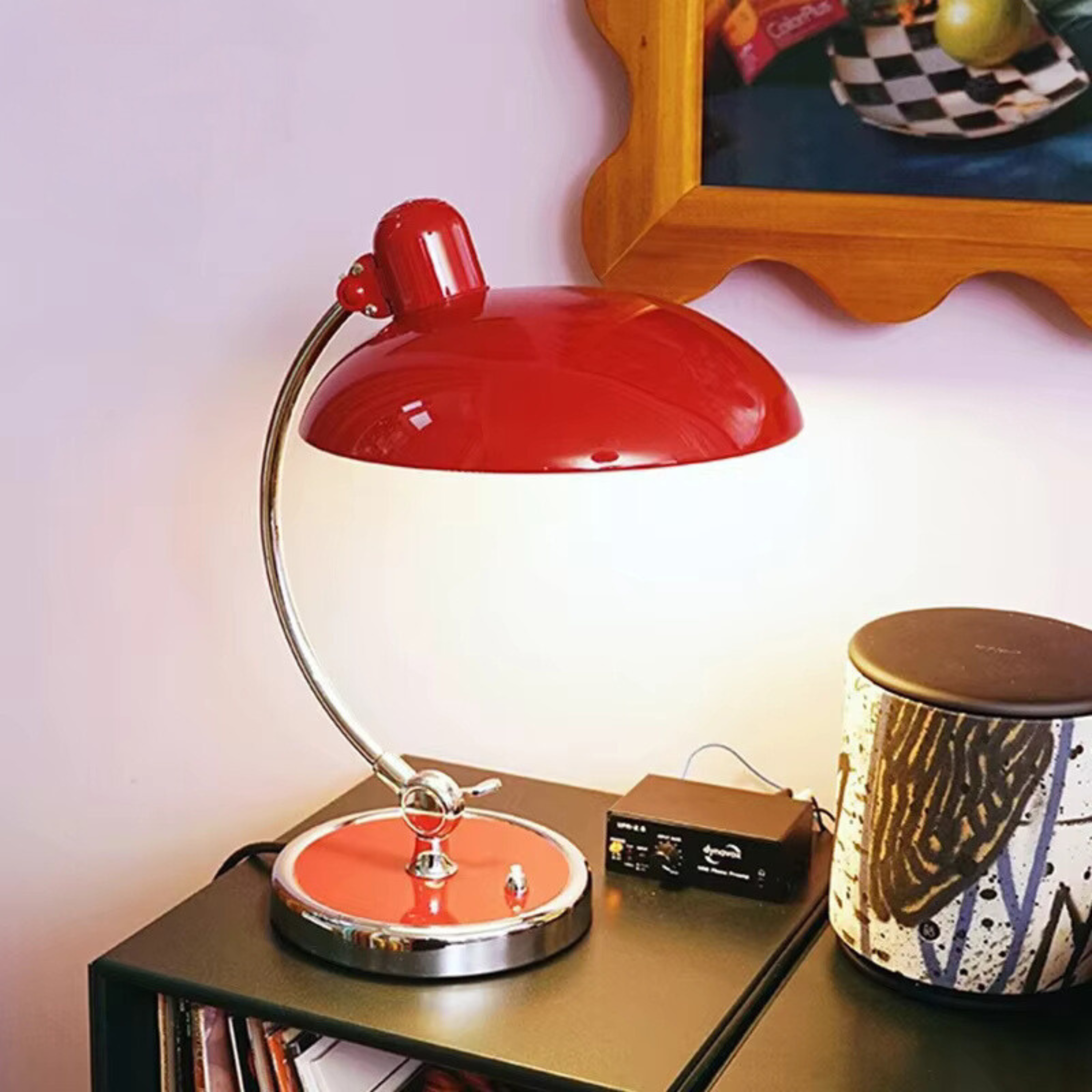 Metal Dome Table Lamp with Button Switch Design