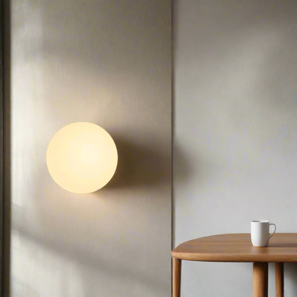 Minimalist Glass Wall Sconce with Round Globe
