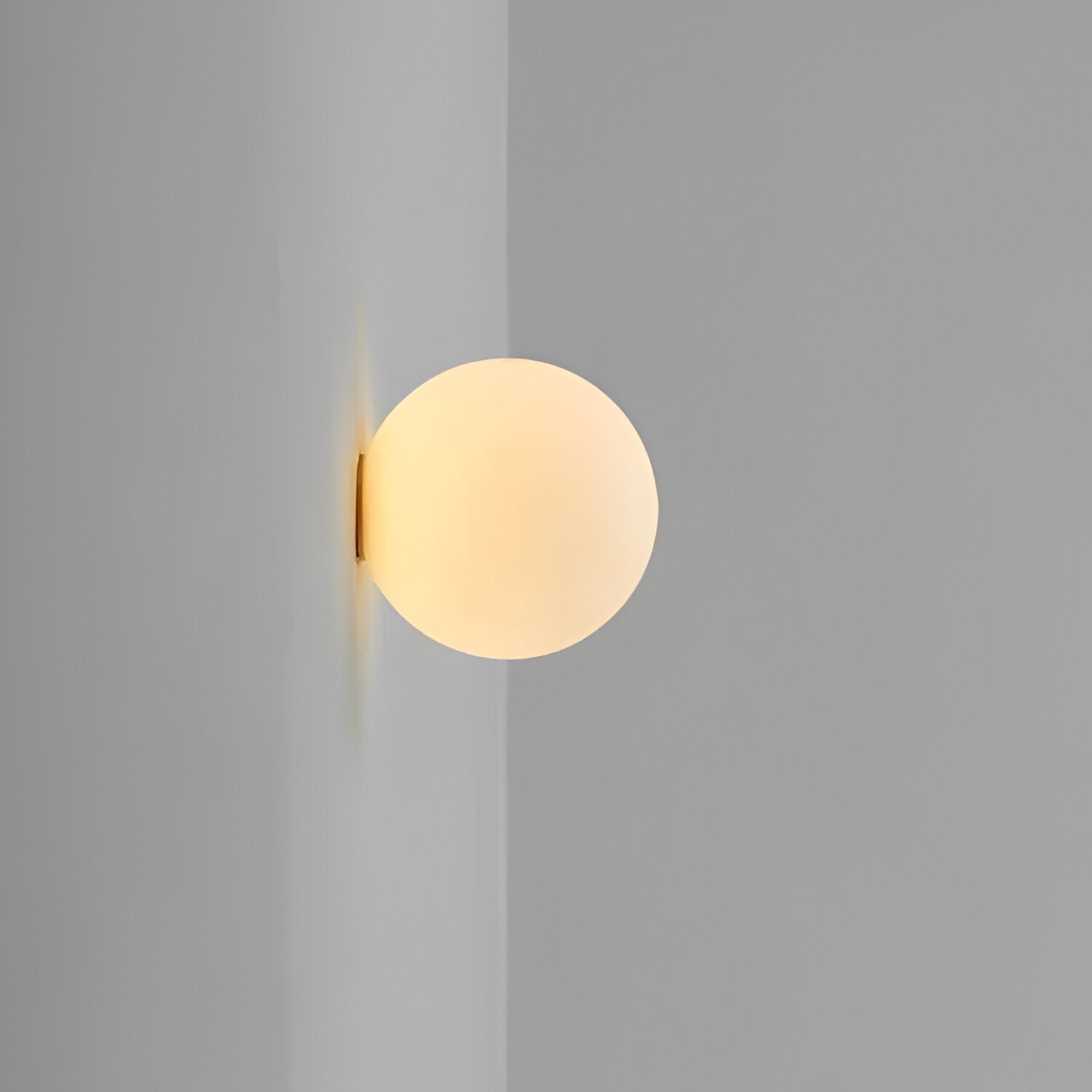 Minimalist Glass Wall Sconce with Round Globe