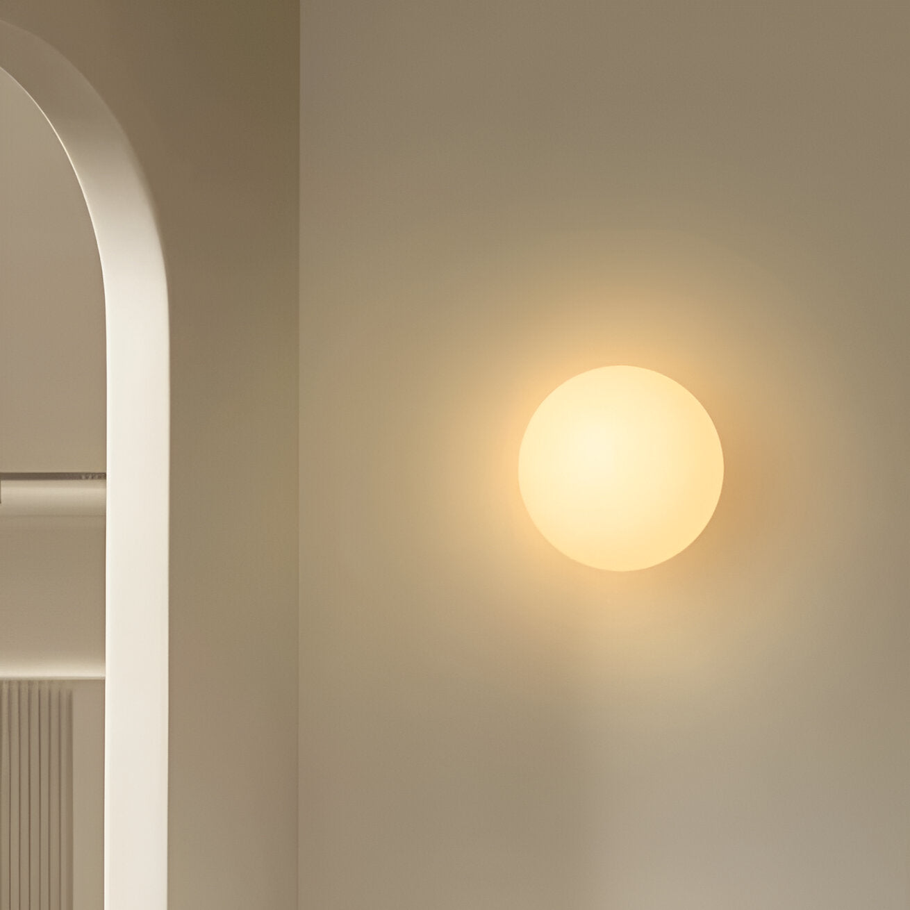 Minimalist Glass Wall Sconce with Round Globe