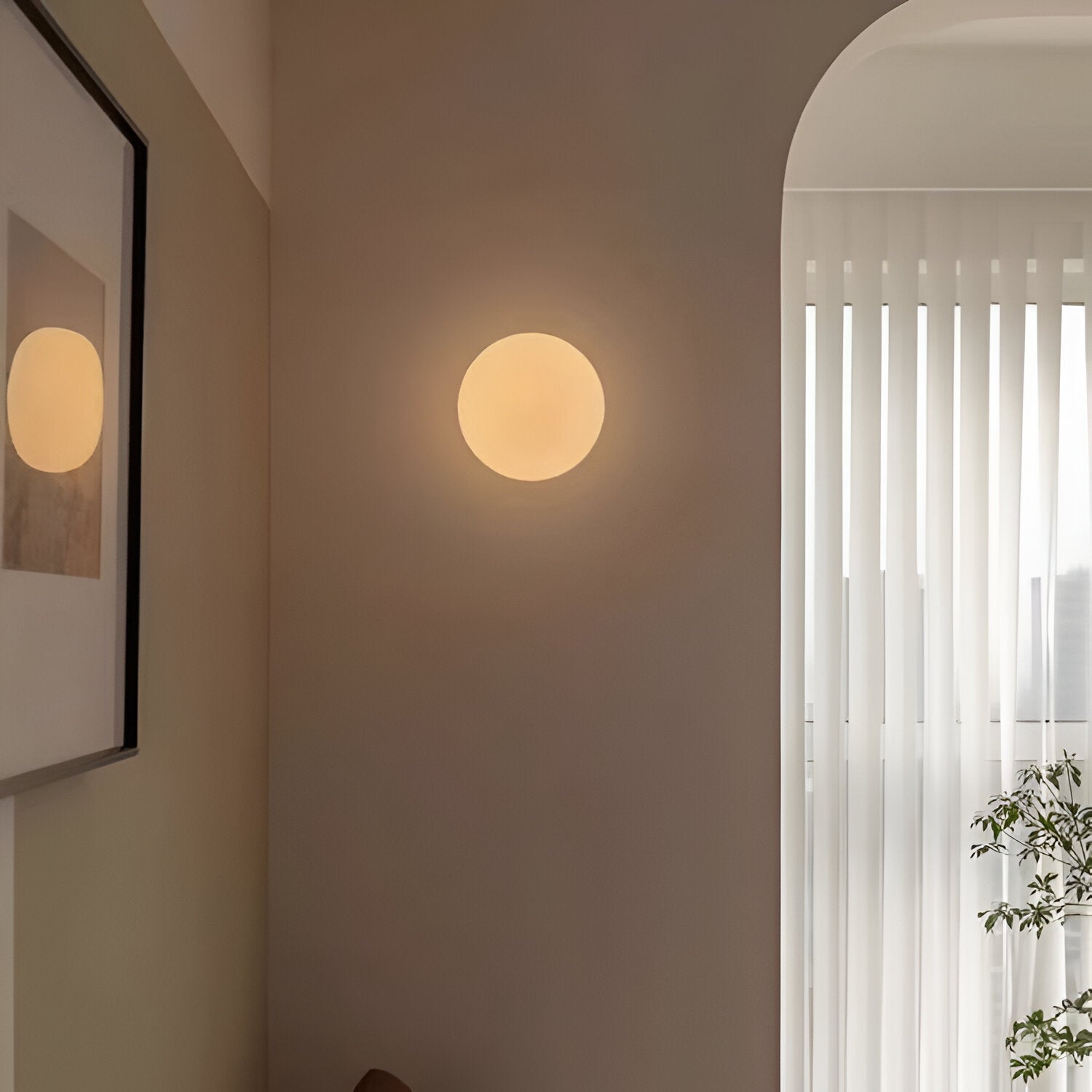 Minimalist Glass Wall Sconce with Round Globe