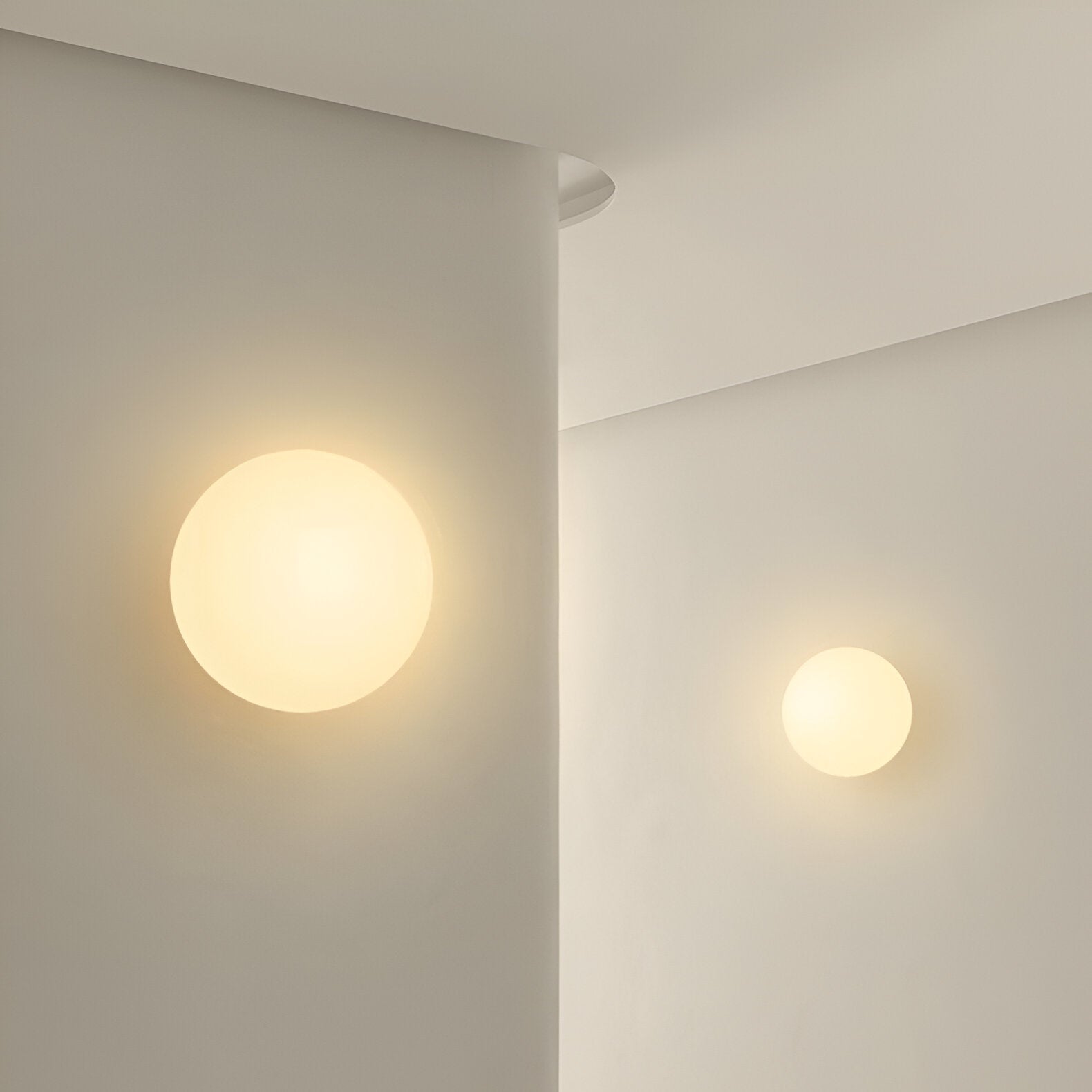 Minimalist Glass Wall Sconce with Round Globe