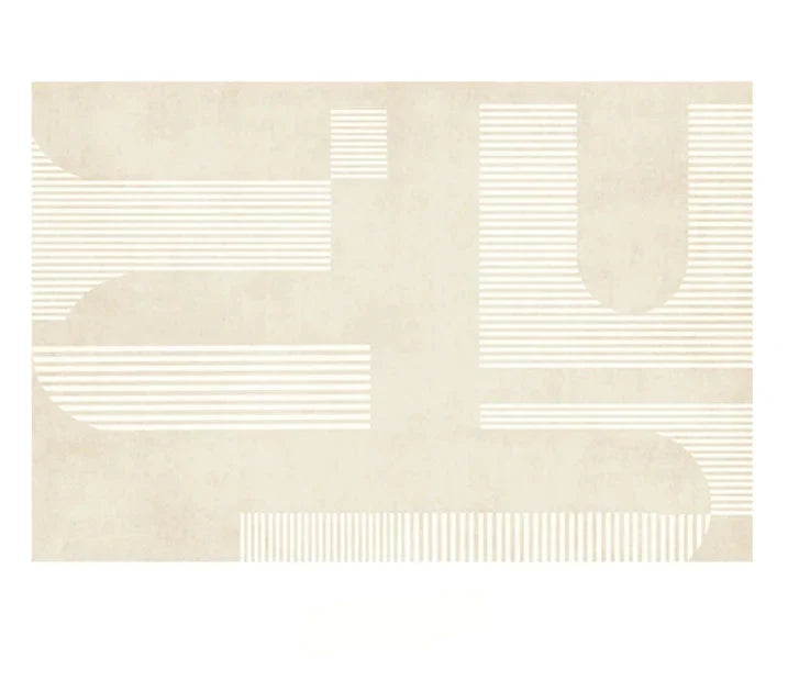 Minimalist Plush Rug with Abstract Design