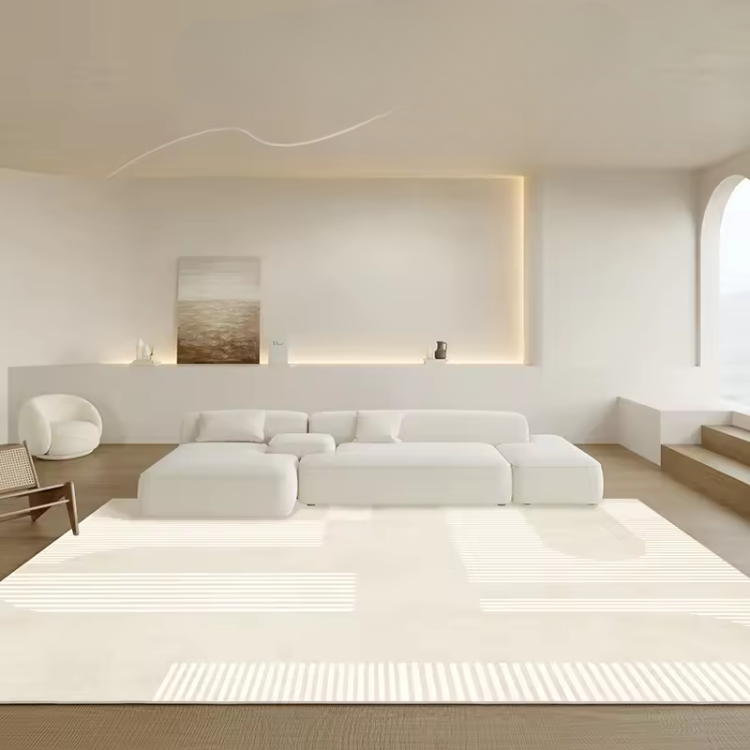 Minimalist Plush Rug with Abstract Design