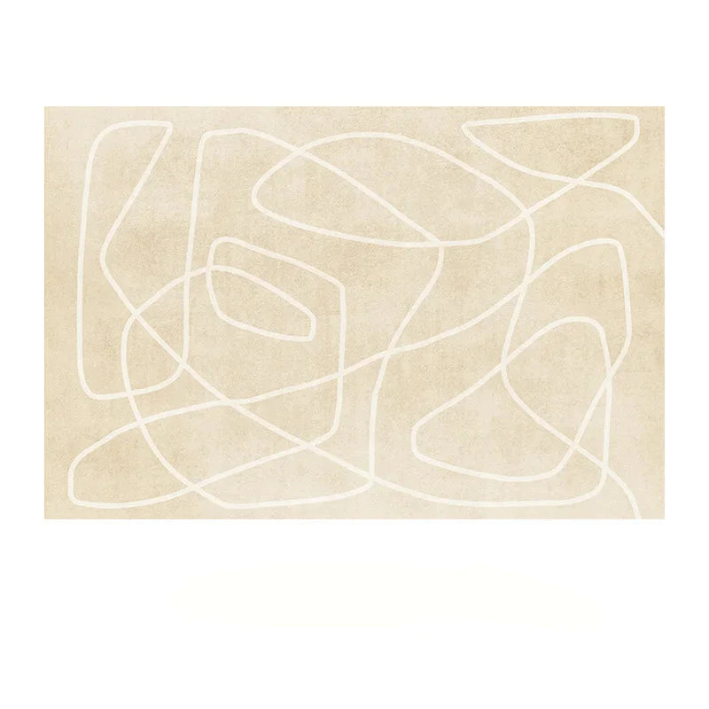 Minimalist Plush Rug with Abstract Design