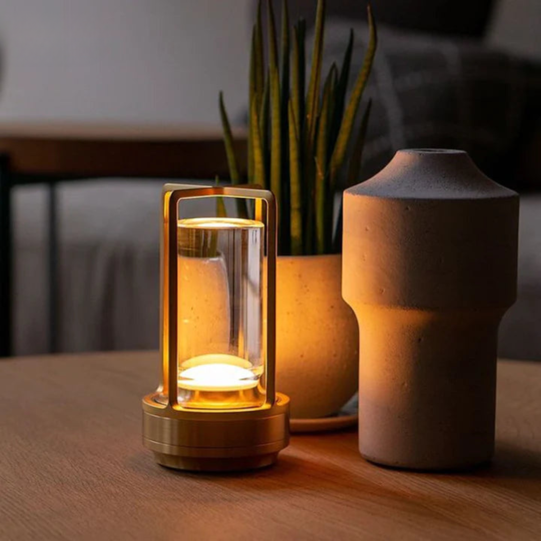 Modern ABS Table Lamp with LED Cylinder Design