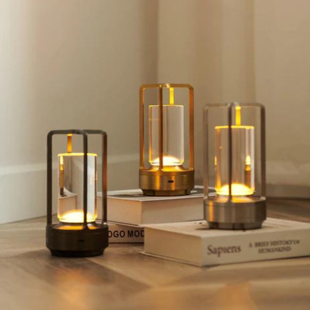 Modern ABS Table Lamp with LED Cylinder Design