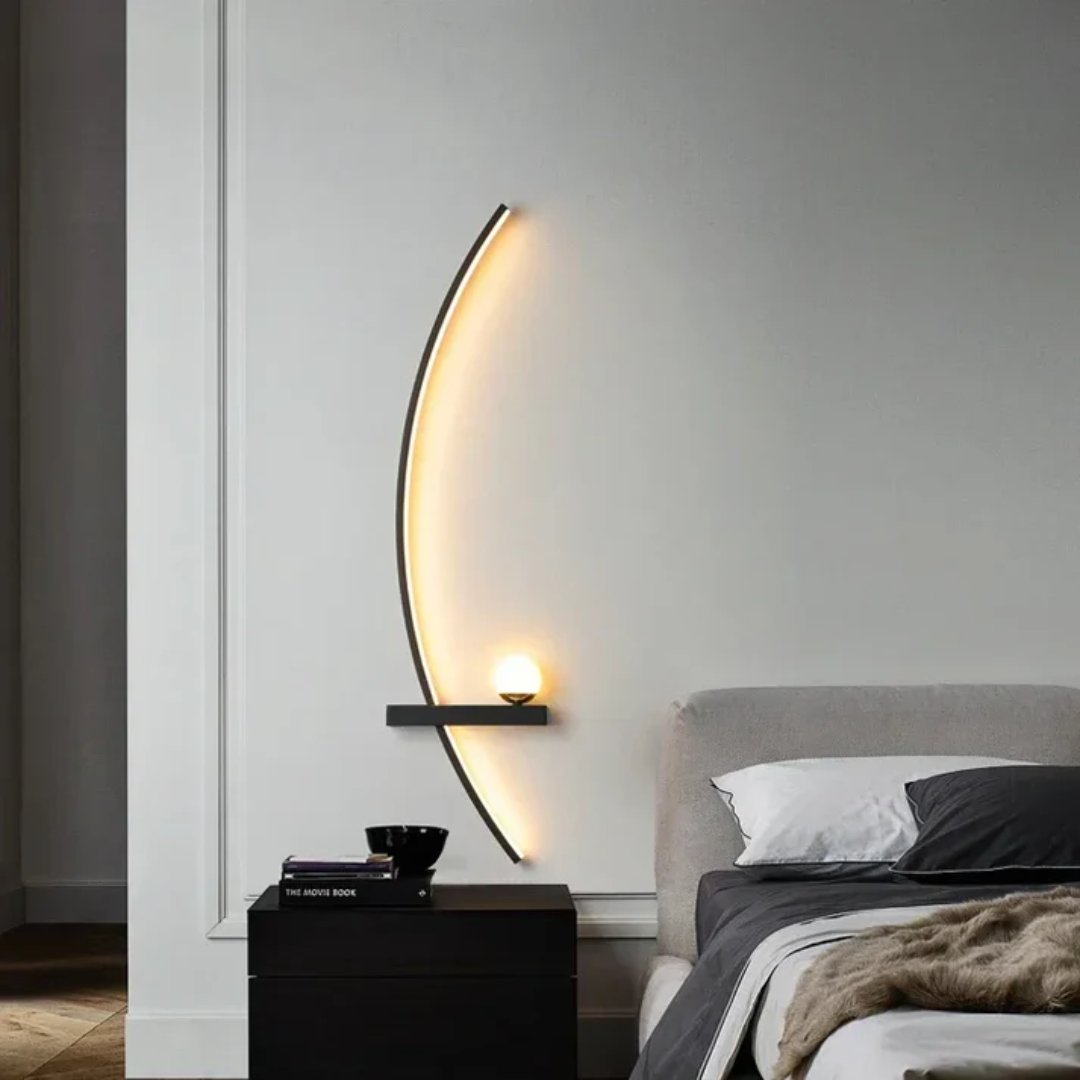Modern Arc Wall Sconce with LED Glow Light