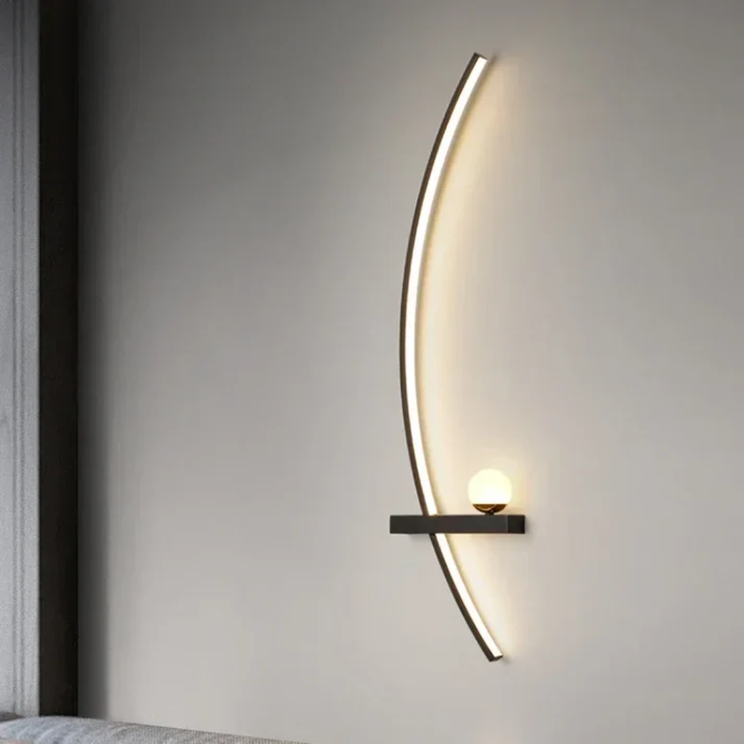 Modern Arc Wall Sconce with LED Glow Light
