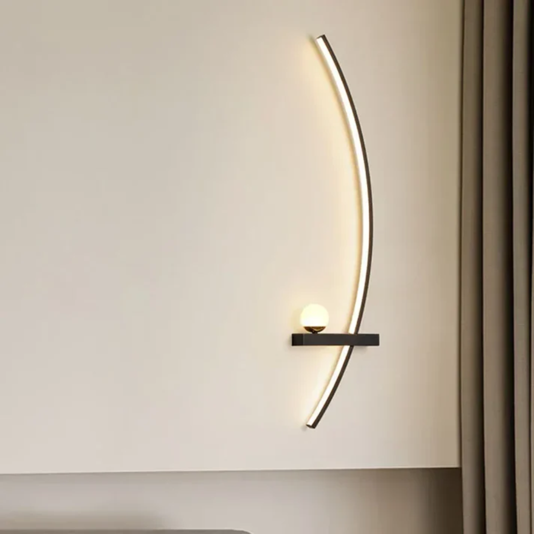 Modern Arc Wall Sconce with LED Glow Light