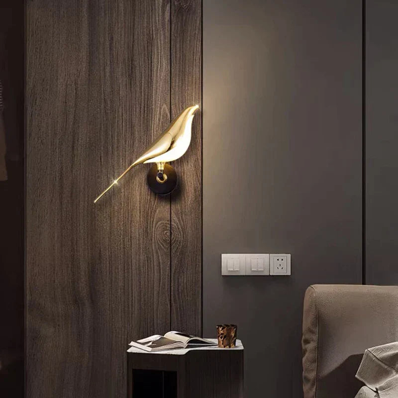 Modern Bird Wall Sconce with LED Glow Light