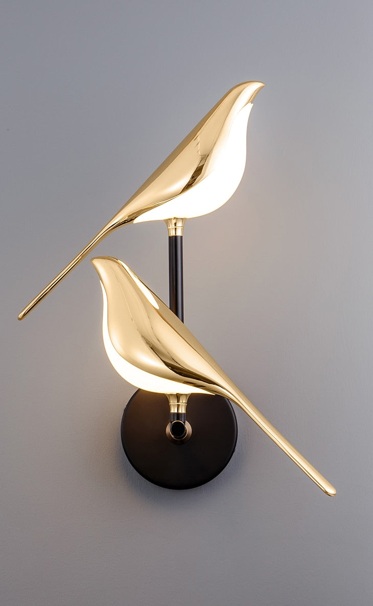 Modern Bird Wall Sconce with LED Glow Light