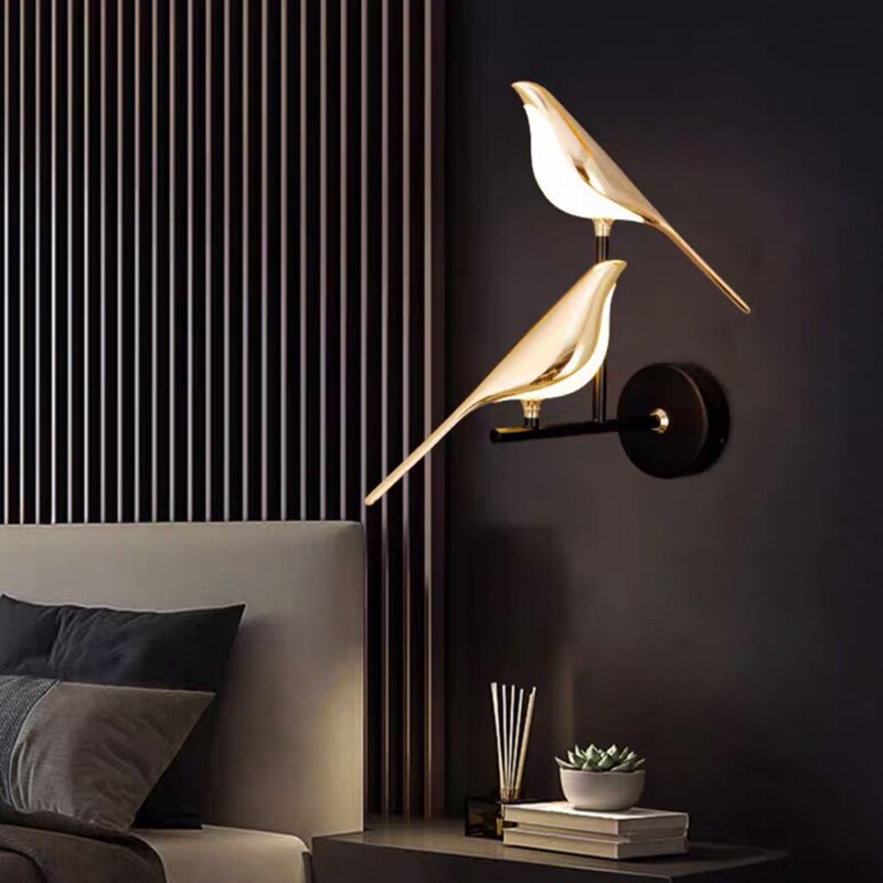 Modern Bird Wall Sconce with LED Glow Light