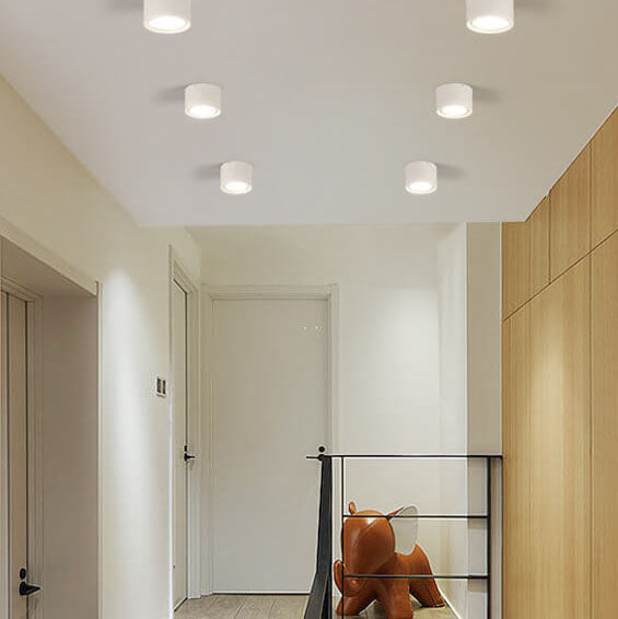 Modern Cylinder Ceiling Light with LED Flush