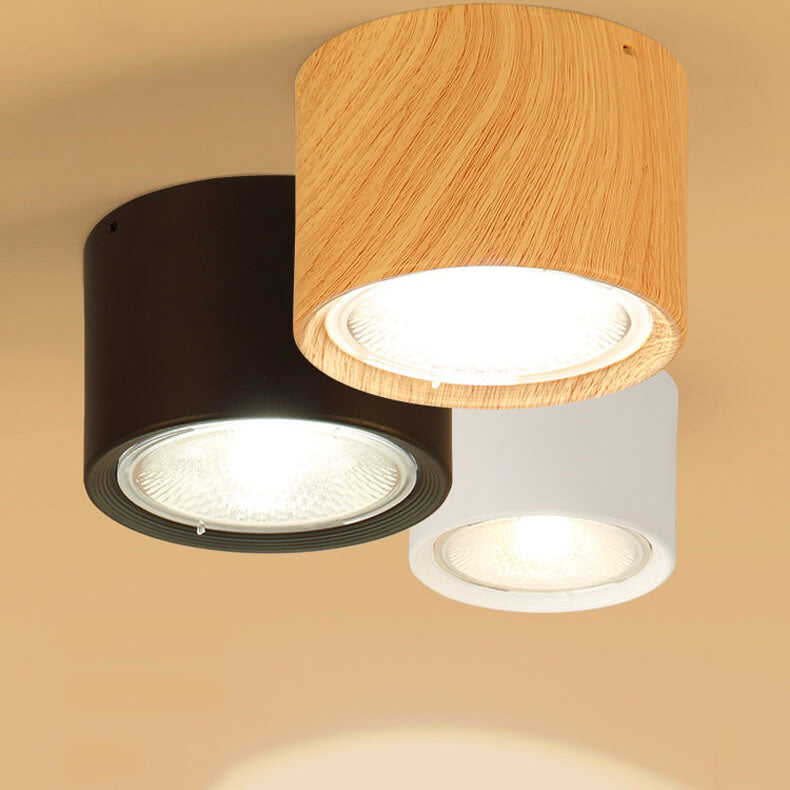 Modern Cylinder Ceiling Light with LED Flush