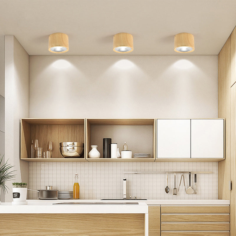 Modern Cylinder Ceiling Light with LED Flush