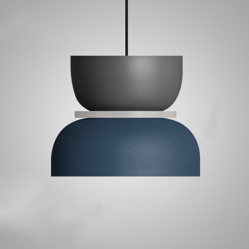 Modern Dome Pendant Light with Dual Tone Shade