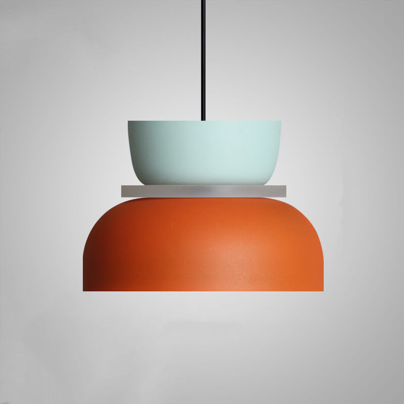 Modern Dome Pendant Light with Dual Tone Shade