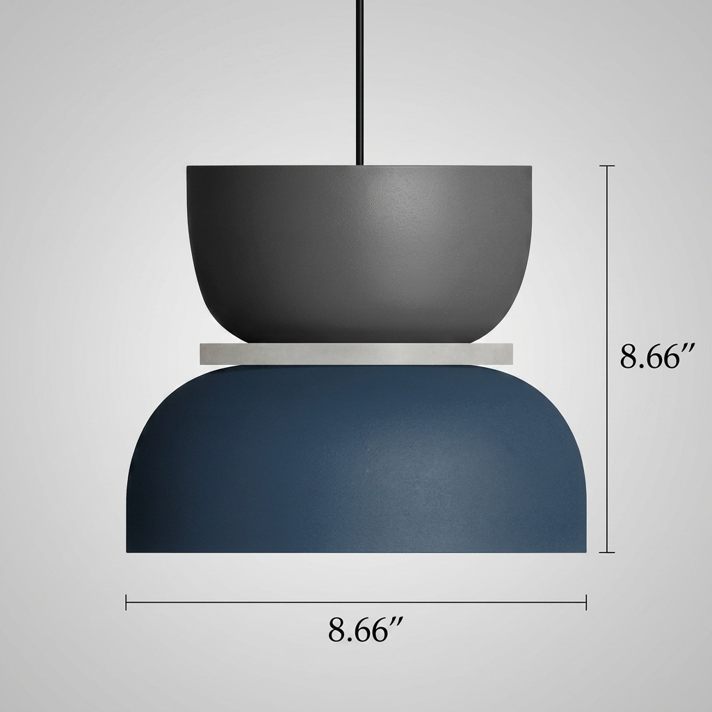 Modern Dome Pendant Light with Dual Tone Shade