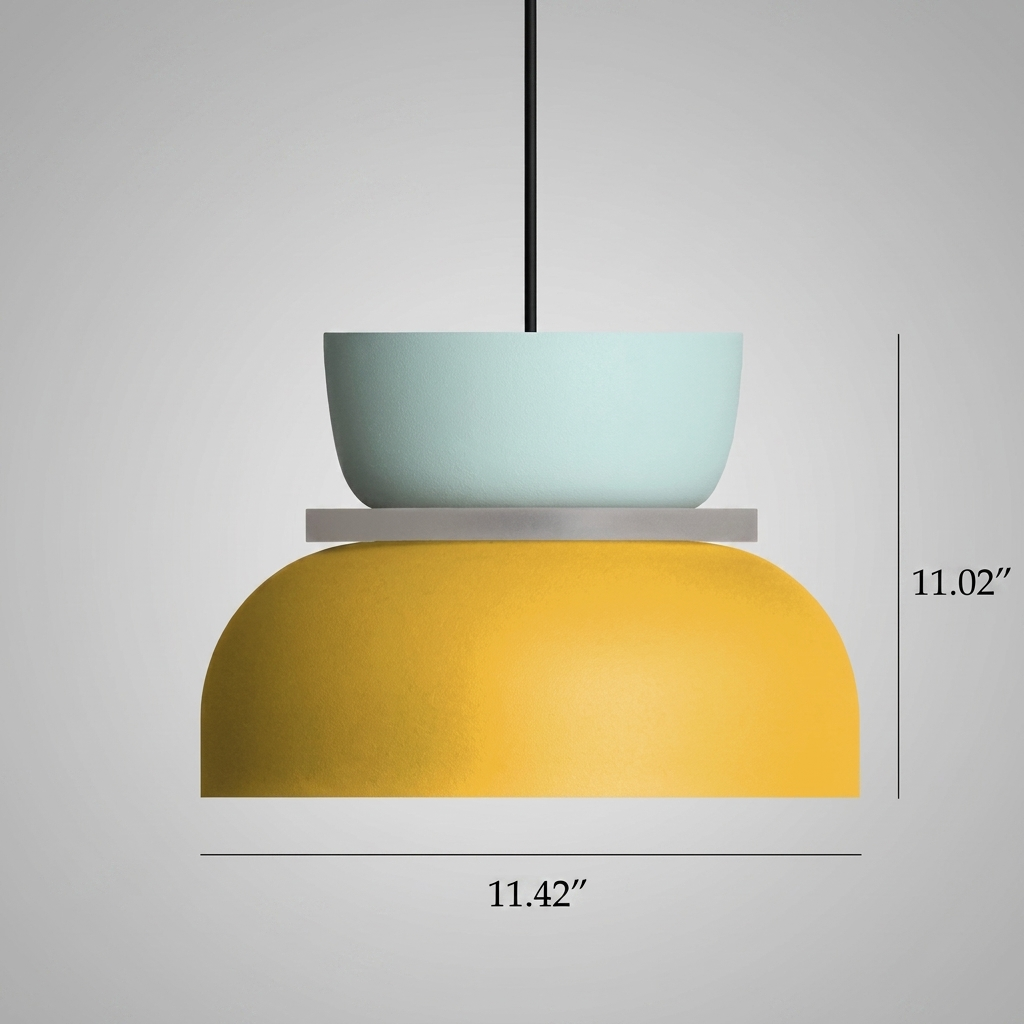 Modern Dome Pendant Light with Dual Tone Shade