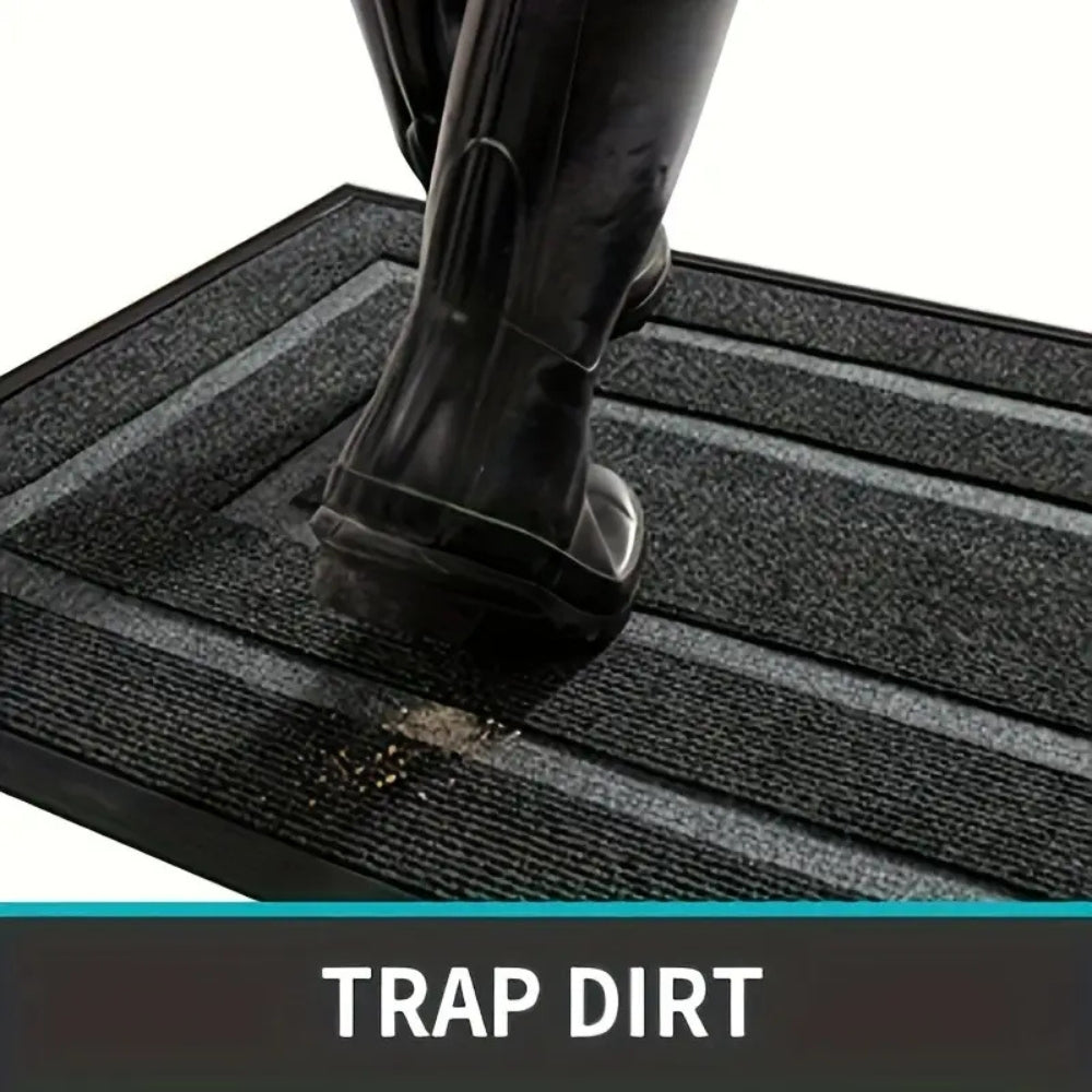 Modern Doormat with Layered Border Trim