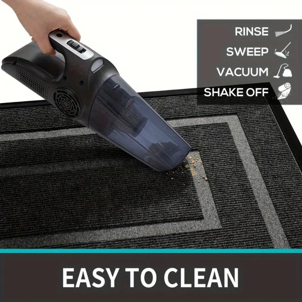 Modern Doormat with Layered Border Trim