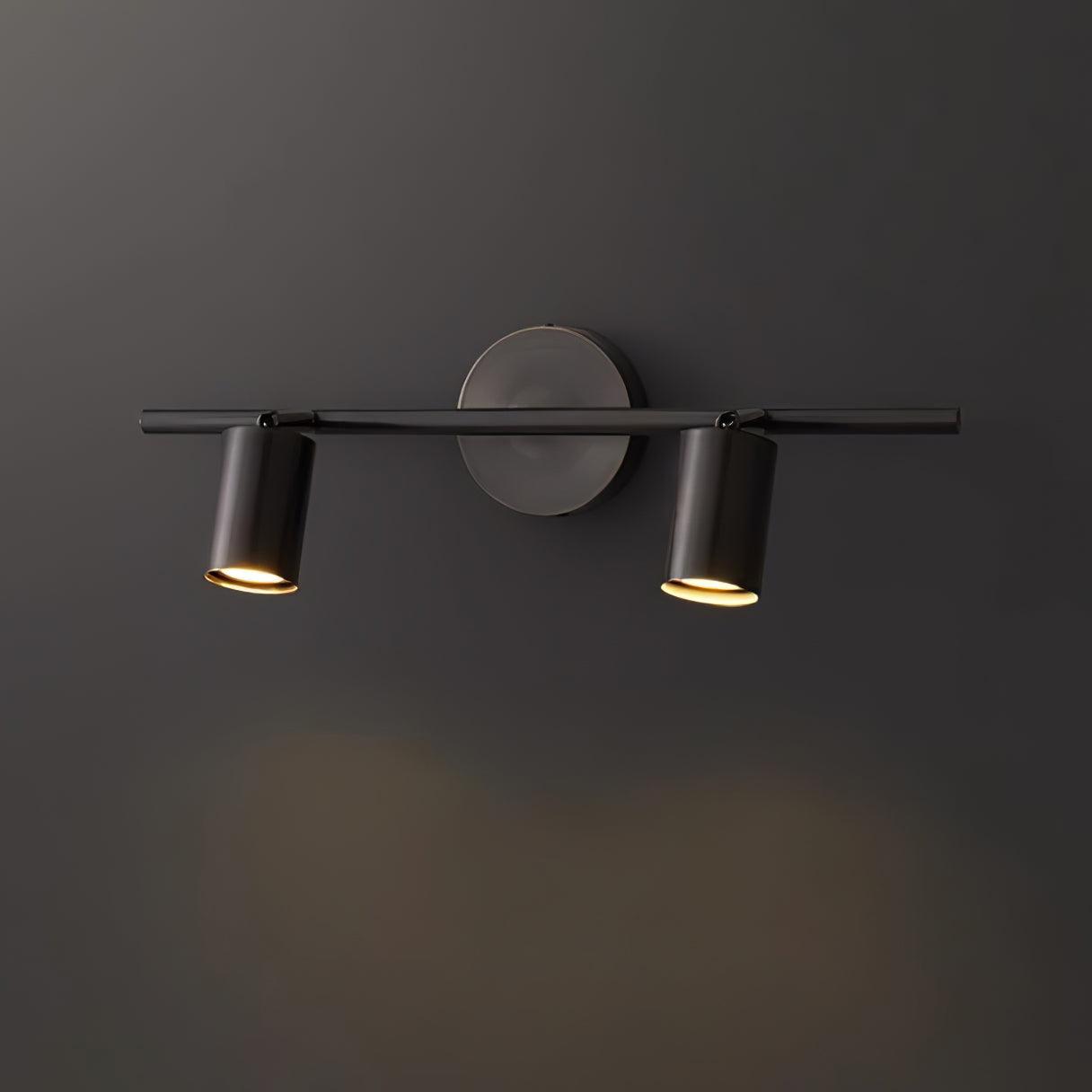 Modern Double Cylinder Wall Light with Adjustable Spots