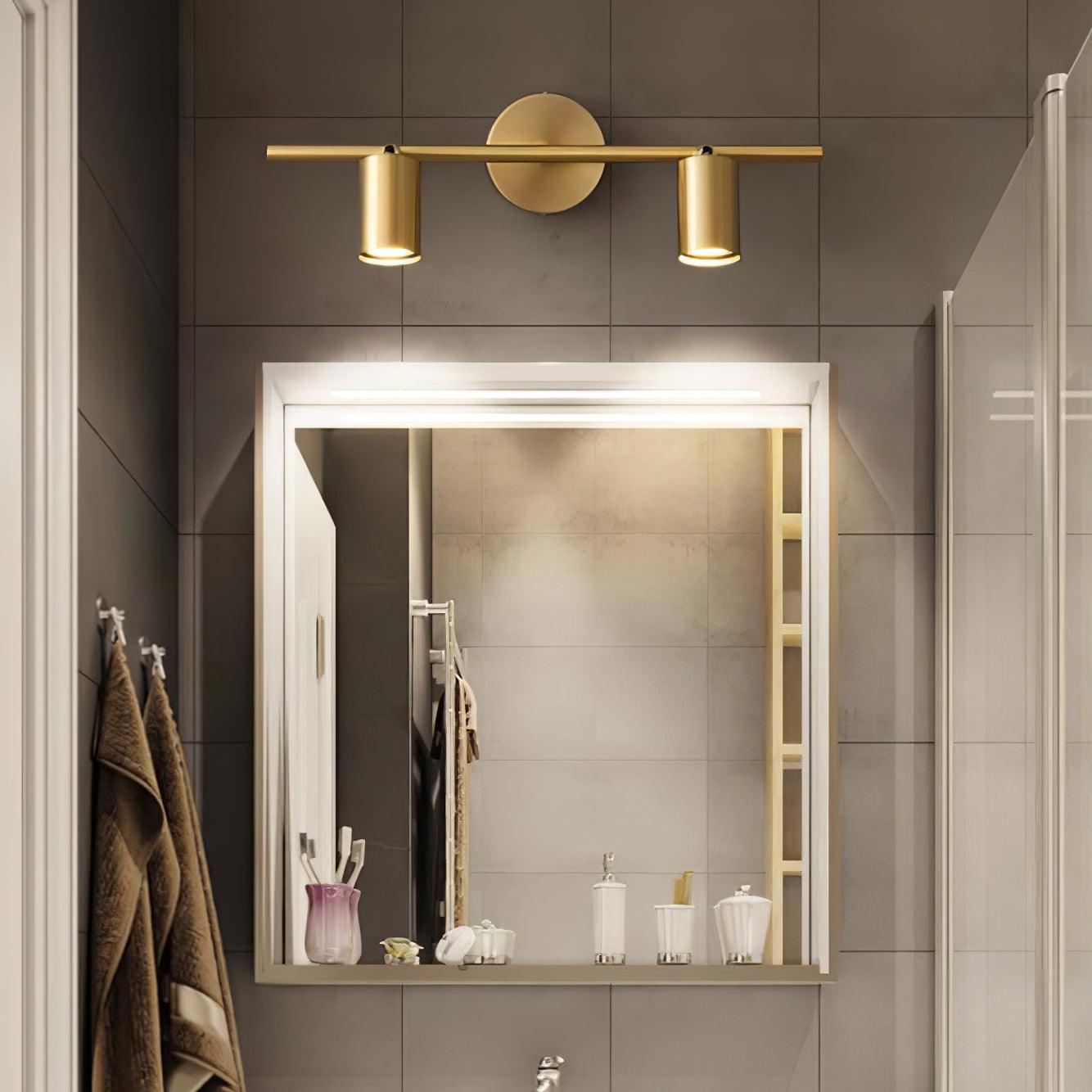 Modern Double Cylinder Wall Light with Adjustable Spots