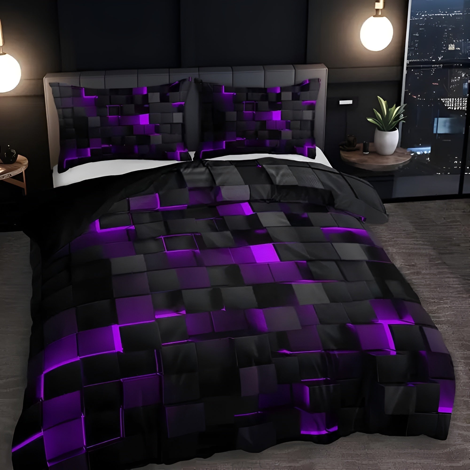 Modern Geometric Duvet Cover Set 3 Piece