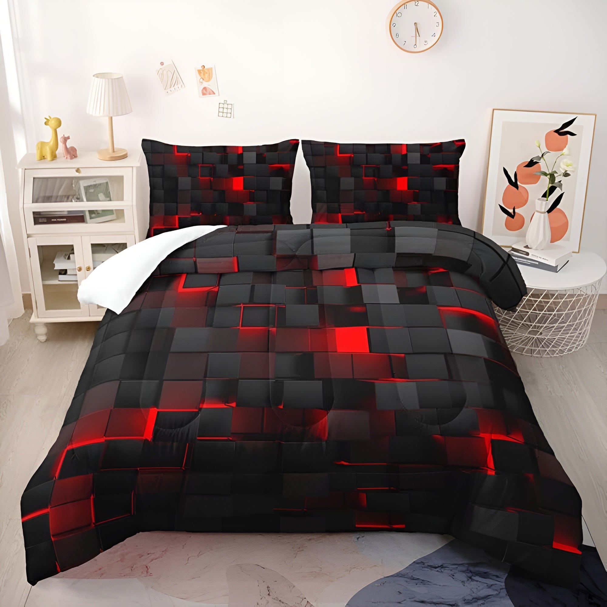 Modern Geometric Duvet Cover Set 3 Piece