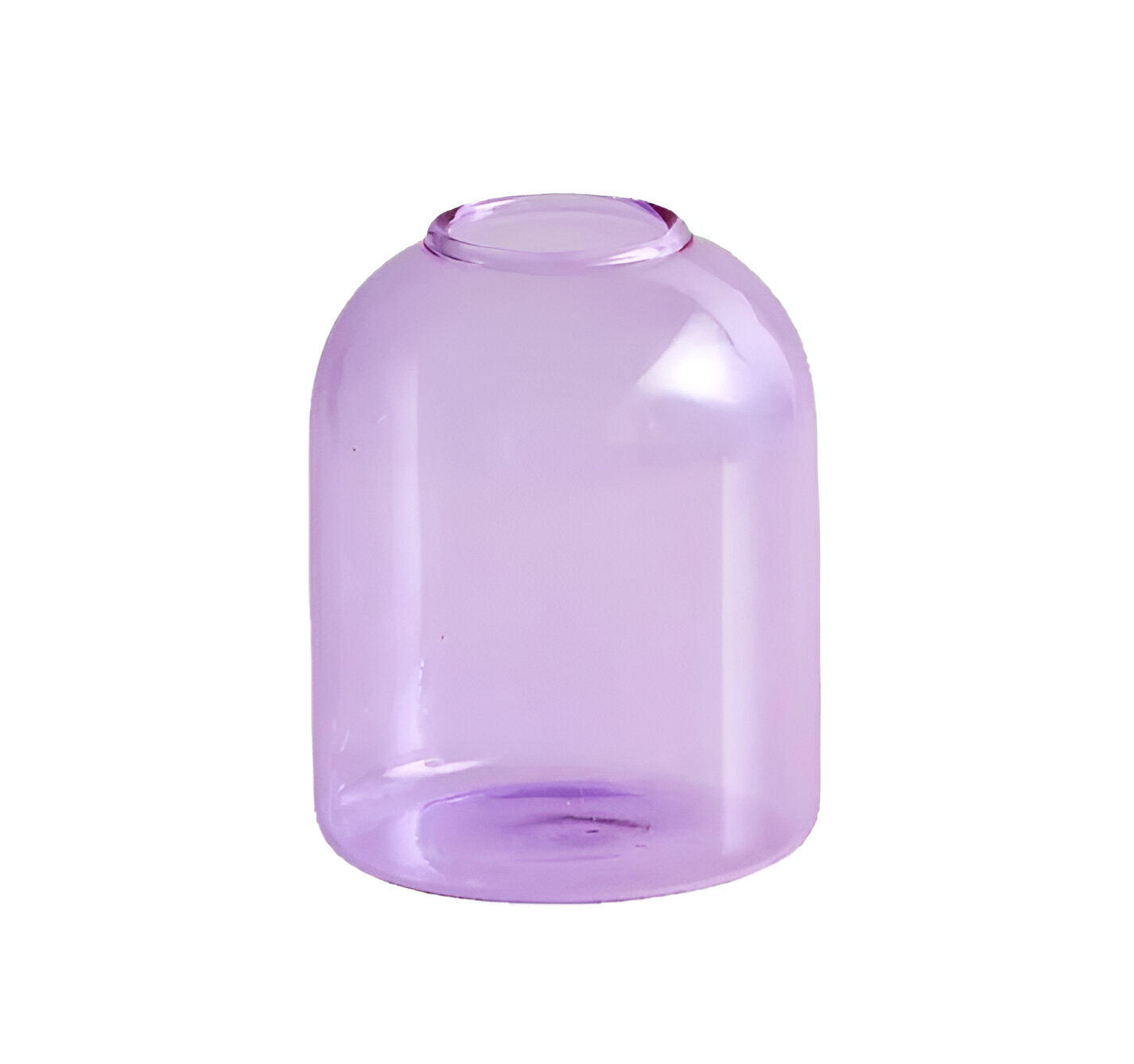 Modern Glass Candle Holder with Color Accent