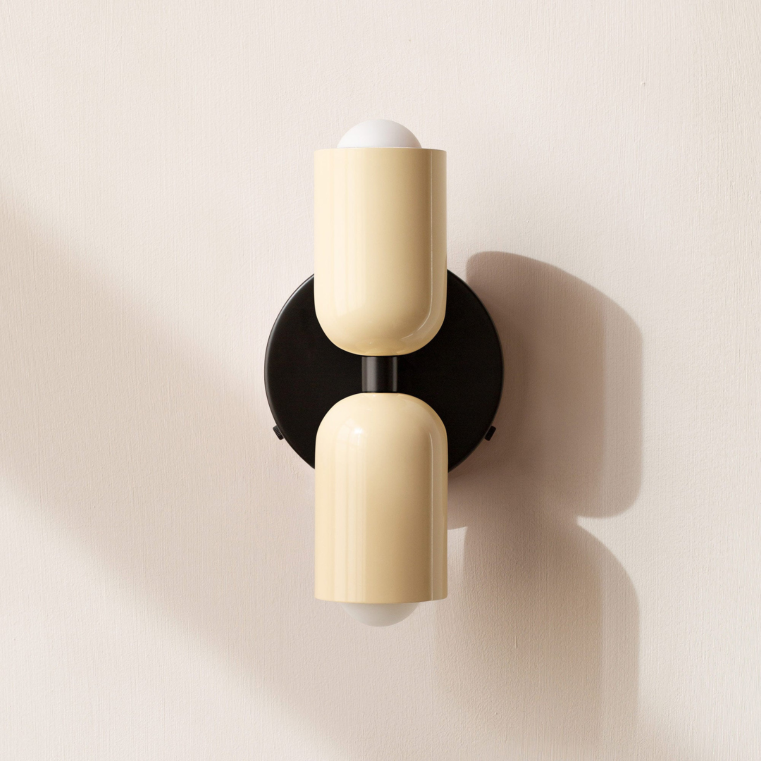 Modern Glass Wall Sconce with Double Cylinder