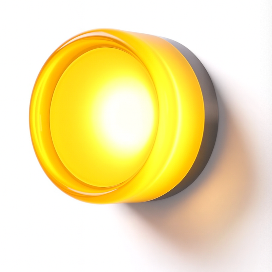 Modern Glass Wall Sconce with Round Halo Design