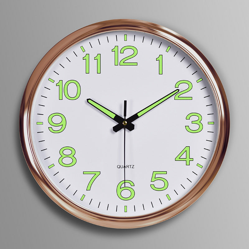 Modern Glow Wall Clock with LED Numbers