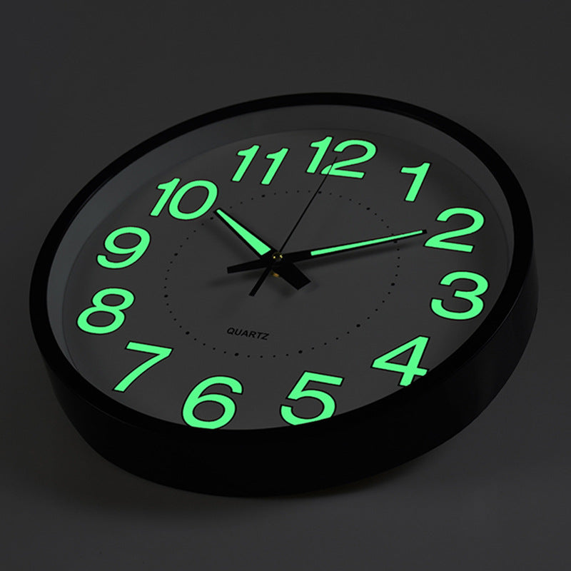 Modern Glow Wall Clock with LED Numbers