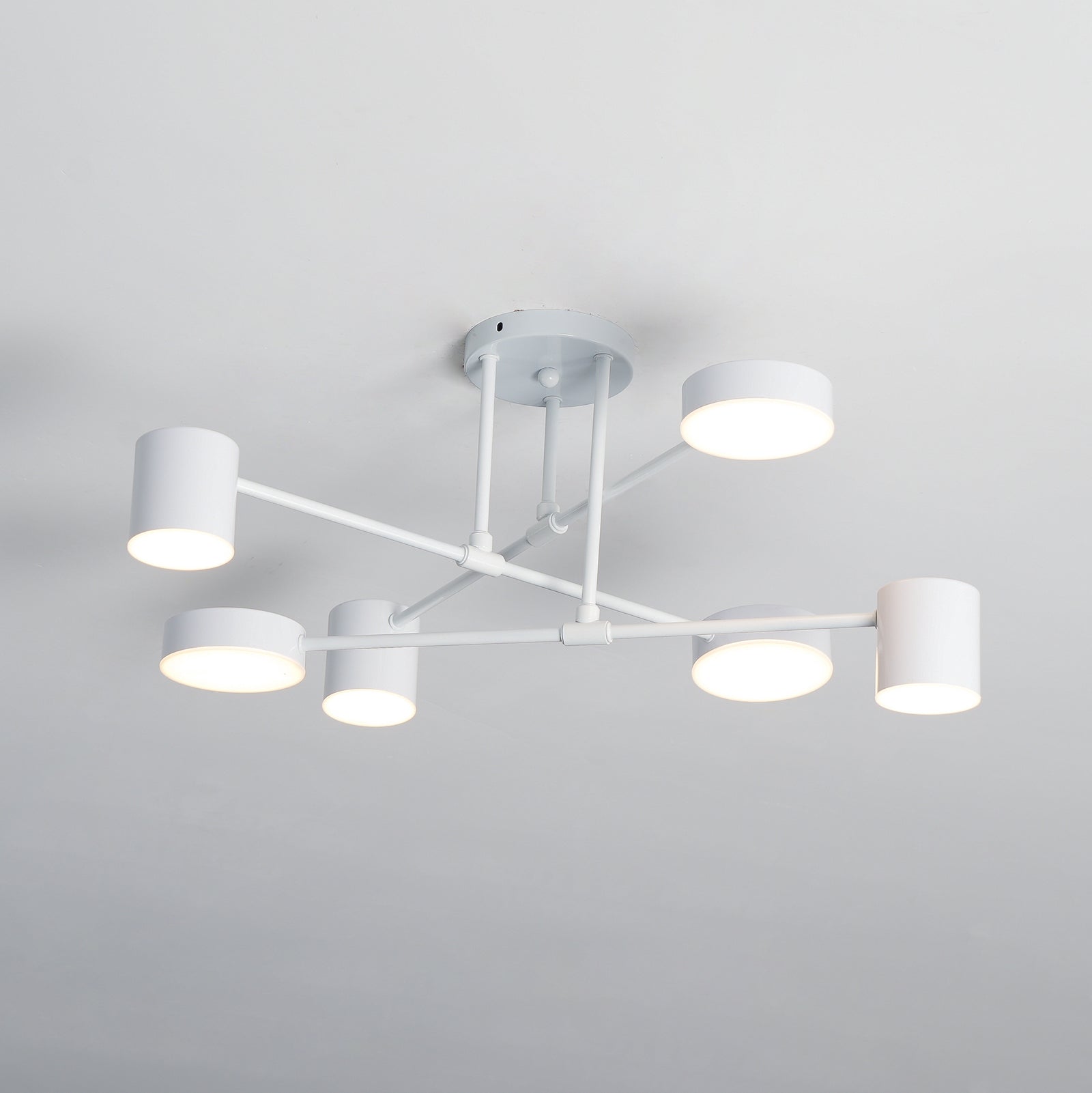 Modern Iron Ceiling Light with 6 LED Heads